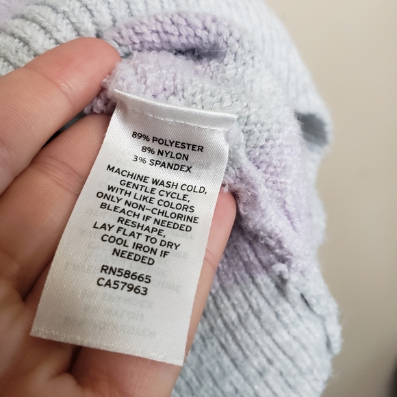 Caslon crewneck sweater in grey blue evie stripe S - Picture 4 of 6